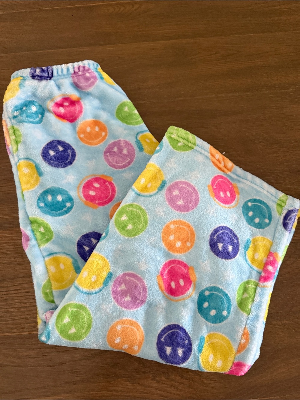 Girls iScream Plush Pajama Pants with Multicolor Smiley Dots